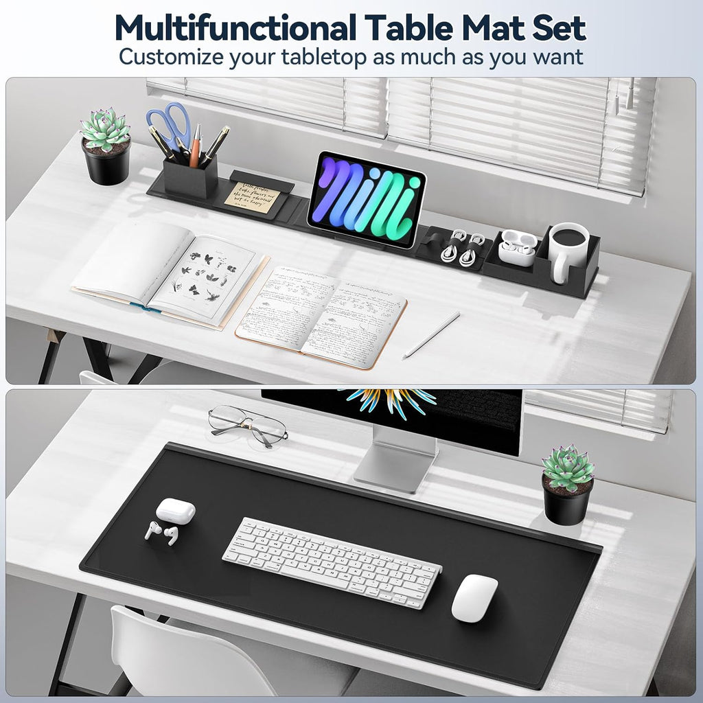 kdd desk pad mat set, 6 in 1, side view