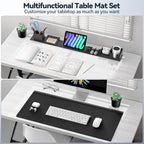 kdd desk pad mat set, 6 in 1, side view
