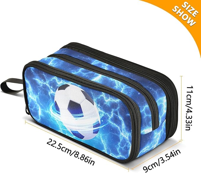 DVGMBXY Soccer Starry Sky Pencil Case Box - Image 3