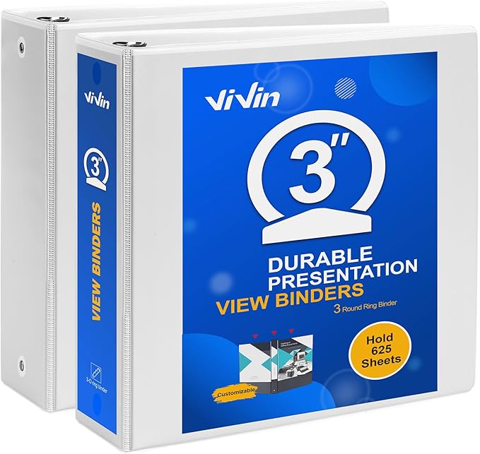 ViVin 3 Ring Binder 3 inch by ViVin