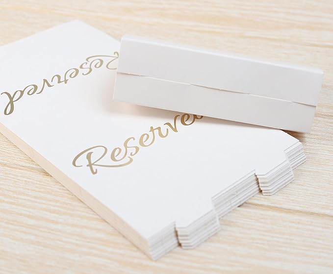 20 Pack Modern White Reserved Table Sign - Image 5