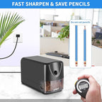 AFMAT Heavy Duty Electric Pencil Sharpener, Classroom Pencil Sharpeners - Image 4