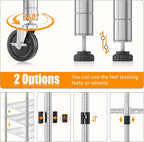 Himimi 4-Tier Heavy Duty Steel Wire Rack Storage Shelving, Adjustable Metal - Image 4