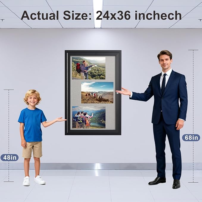 36×24 Inch Lockable Enclosed Bulletin Board, Weather-Resistant Outdoor - Image 5