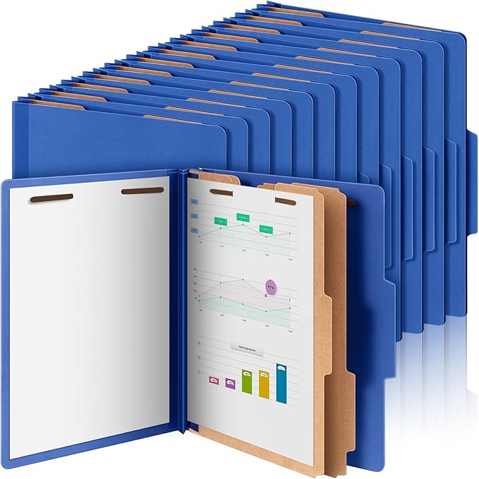 Skyygemm 36 Pcs Classification Folders Letter Size, 2 Divider Pressboard File by Skyygemm