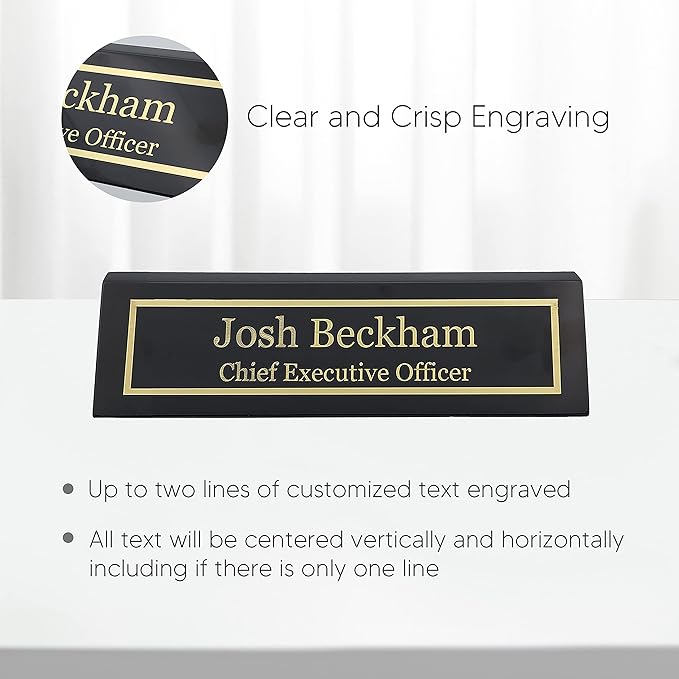 Engraving International Business Wood Name Plate - Image 3