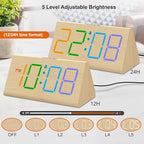 DreamSky Wooden Digital Alarm Clock - Image 4