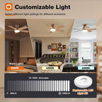 addlon 42 inch brown low profile ceiling fans, package contents