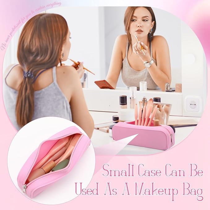 Feifeiya 8 Pcs Silicone Pencil Case Pen Zipper Pouch Bags Aesthetic Back to - Image 5