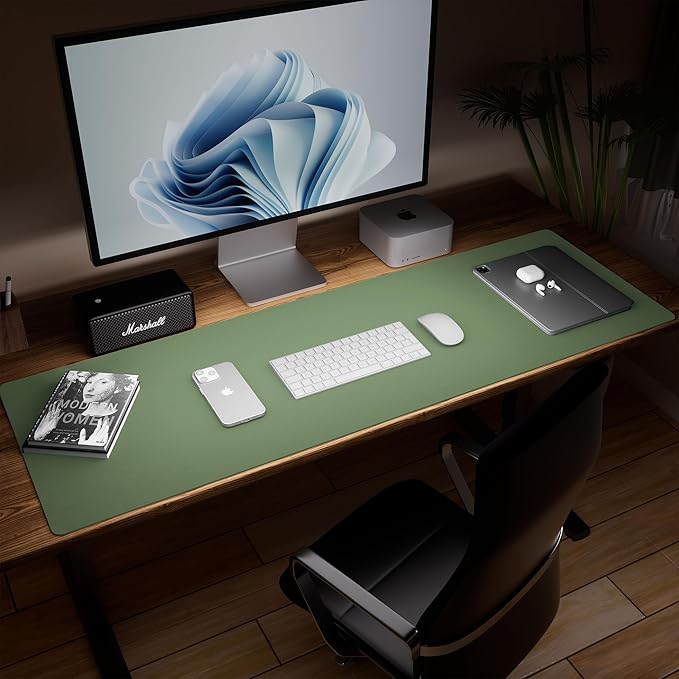 Aothia Leather Desk Pad Protector, Office Desk Mat, Large Mouse Pad, Laptop - Image 7