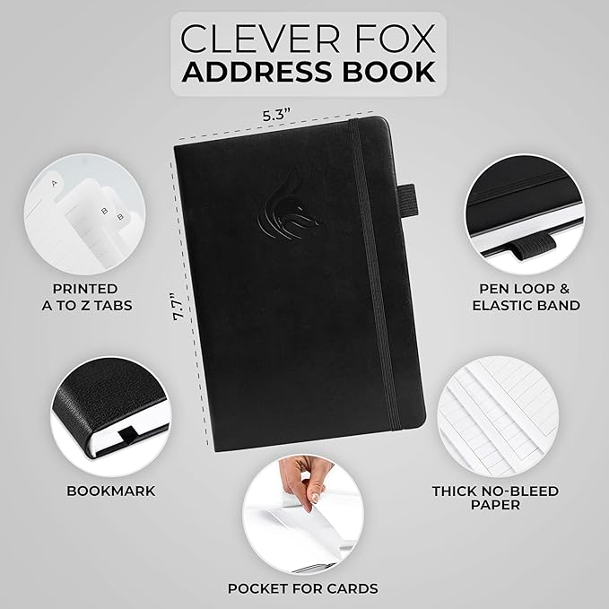 Clever Fox Address Book with alphabetic tabs - Image 2