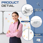 72" x 24" Foldable Whiteboard Dry Erase Board Large Tri Folding Whiteboard - Image 3