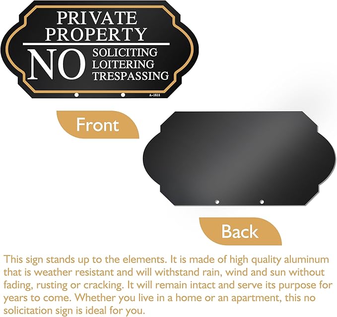Private Property No Trespassing Sign - Image 7