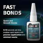 Super Glue Liquid, Instant Clear Cyanoacrylate Medium Thin Viscosity Adhesive - Image 7