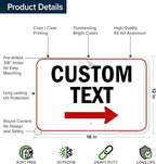 Custom Arrow, Custom Directional Sign, Right Arrow, 12x18 Inches, Rust Free - Image 6