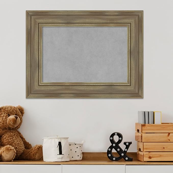 Amanti Art Grey Framed Magnetic Board 18x24 Small Vision Board - Image 5