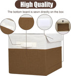 Bagnizer Large 22 Quart Linen Fabric Foldable Storage Bin Cube Organizer Basket - Image 5
