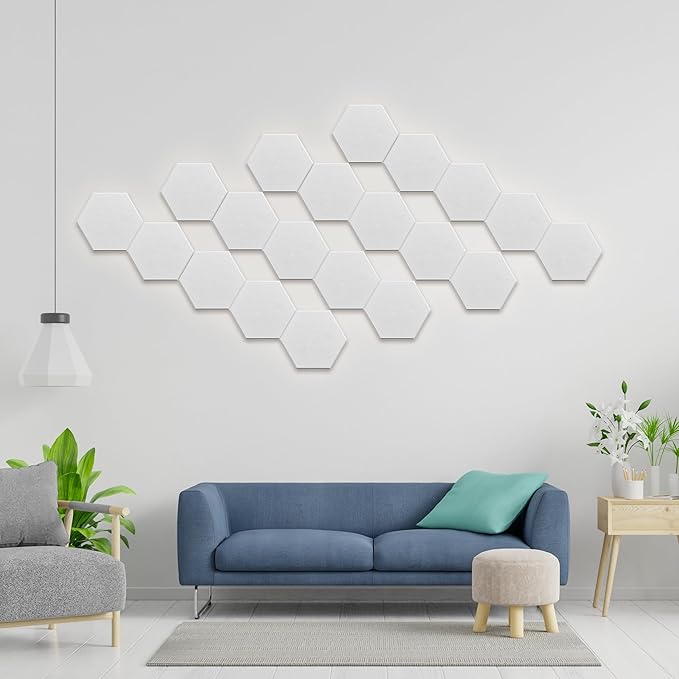 Hexagonal Acoustic Panels-12 Pack High-Density Sound Absorbing Panels - Image 5