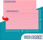 Chell Extra Heavyweight Index Cards 3x5 Inch, No Bleed-Through, Ruled Front and - Image 3