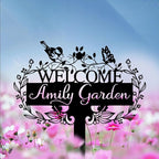 Custom Metal Garden Sign | Customized Butterfly Bird Garden Name Sign | - Image 8