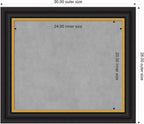 Amanti Art Black Framed Magnetic Board 26x30 Medium Vision Board - Image 2