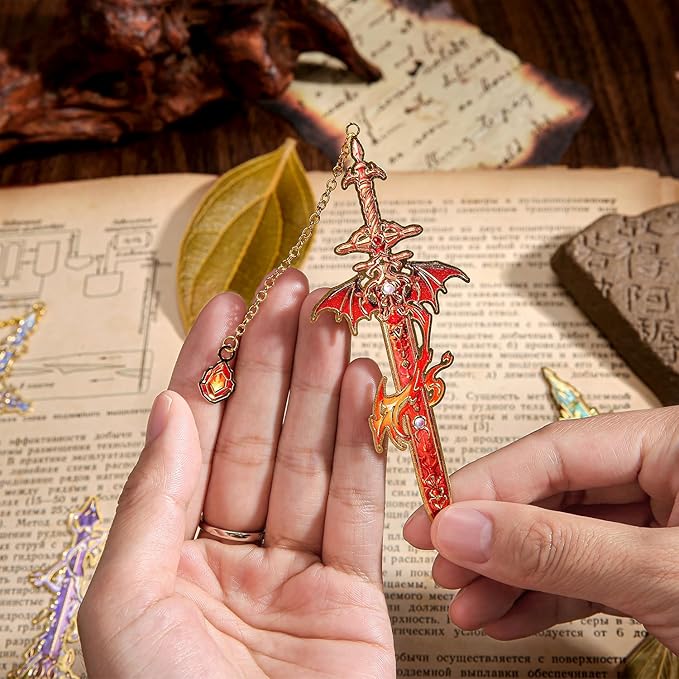 4pcs Fantasy Sword Bookmarks for Books, Planners - Image 8