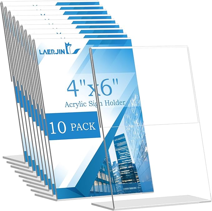 Laerjin Acrylic Sign Holder 4 x 6 by Laerjin