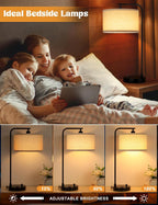 20.7" tall table lamp with usb & outlet, close-up detail