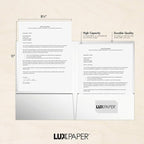 LUXPaper 9" x 12" Presentation Folders | Two Pocket | White Gloss | 14pt. Cover - Image 4