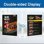 BlueValley Acrylic Sign Holder 5x7 Vertical – 12 Pack Double Sided Clear - Image 3
