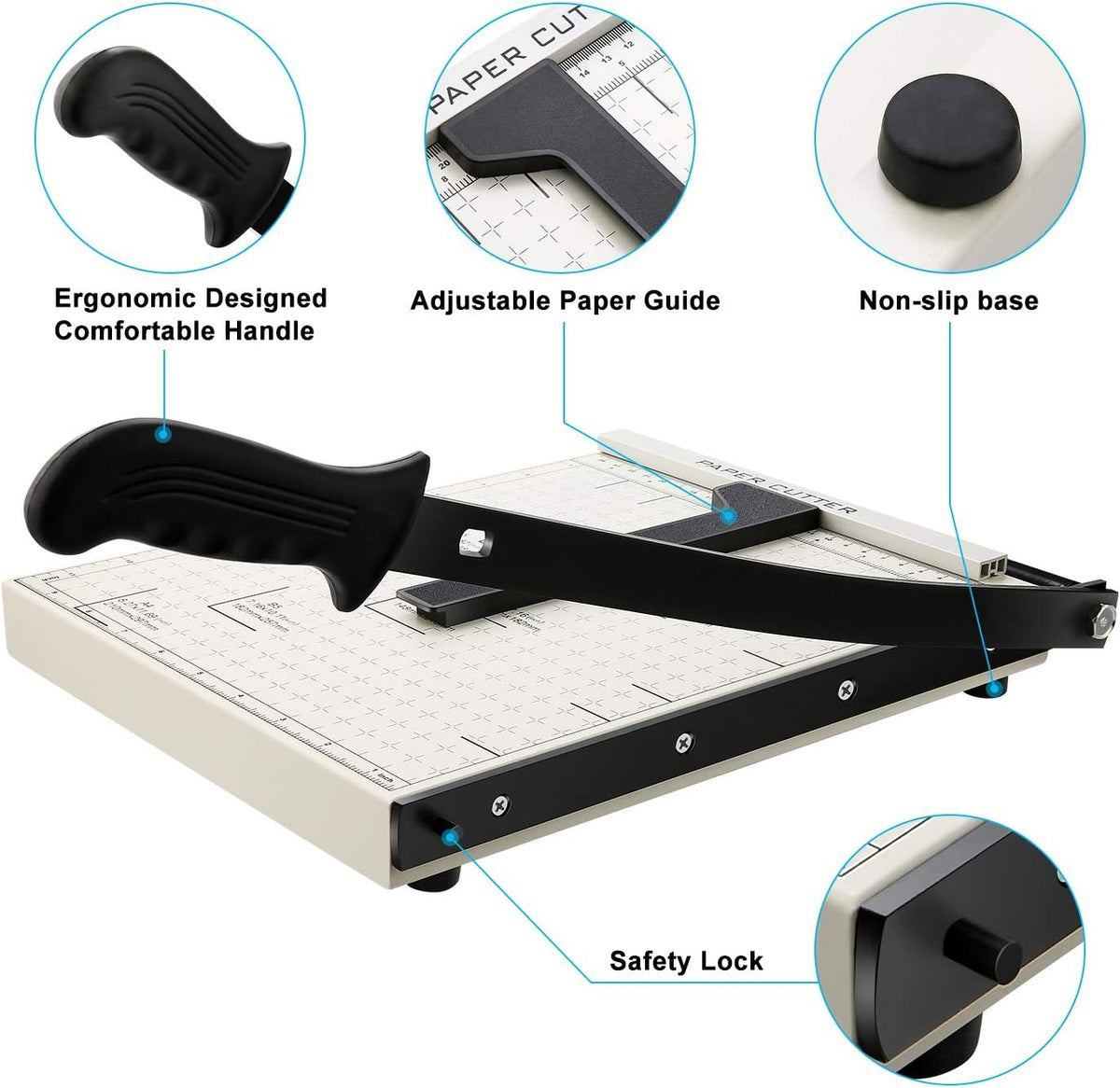 Paper Trimmer A4 Cutting Capacity 12 Sheets Paper Trimmer for Office School C...