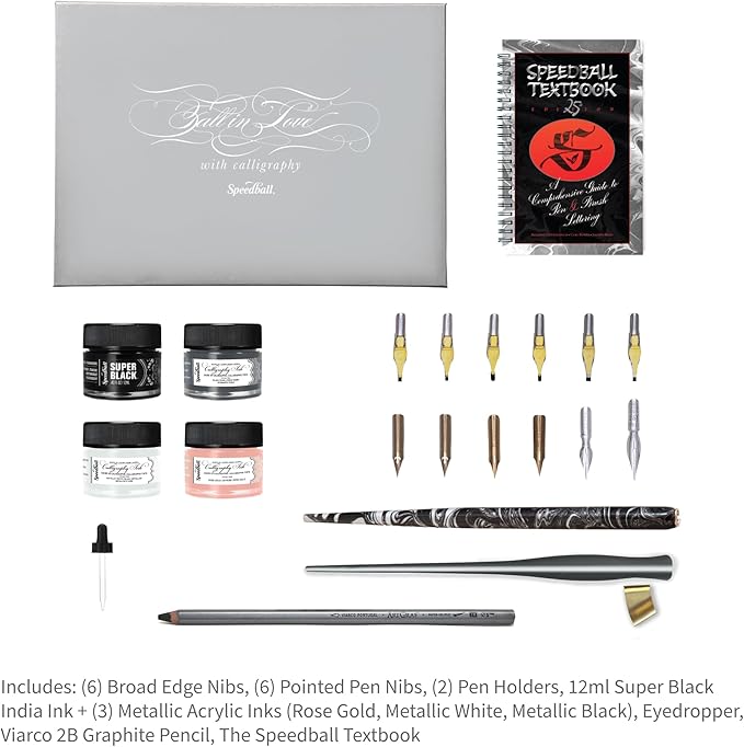 Speedball Modern Calligraphy Kit, Featuring Pen Holder, Tips Ink, Calligraphy - Image 3