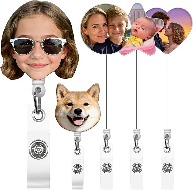 Custom Badge Reel Personalized Retractable ID Badge Holder by Unknown