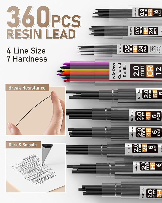 Nicpro 35PCS Art Mechanical Pencil Set - Image 4