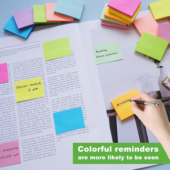Mini Sticky Notes1.5x2 in Post, 10 Bright Colors Small Sticky Notes Pad Strong - Image 5