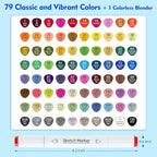 HOMSAILMO 80 color liquor base mark, double pointed permanent painting mark - Image 4