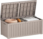 EasyUp 180 Gallon Deck Boxes Waterproof, Outdoor Large Storage Boxes by EASYUP