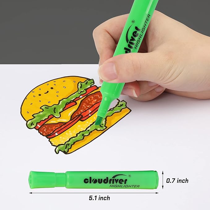 cloudriver Highlighters Bulk Pack of 72, Chisel Point, Quick Drying Ink - Image 3