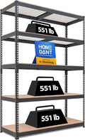 HOMEDANT 47.7" W 5 Tier Heavy Duty Garage Shelving Adjustable Metal Rack by TheBestOrganizingSolution