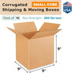 Small Cube Moving & Shipping Boxes 9x9x9 inches - Image 2