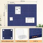 Smarpau Large Cork Board for Walls, 12 Pack Square Bulletin Board, Felt Wall - Image 2