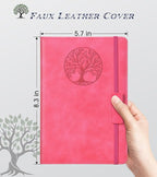 Biuwory Lined Journal Notebook for Women Men, 256 Pages A5 Hardcover Leather - Image 2