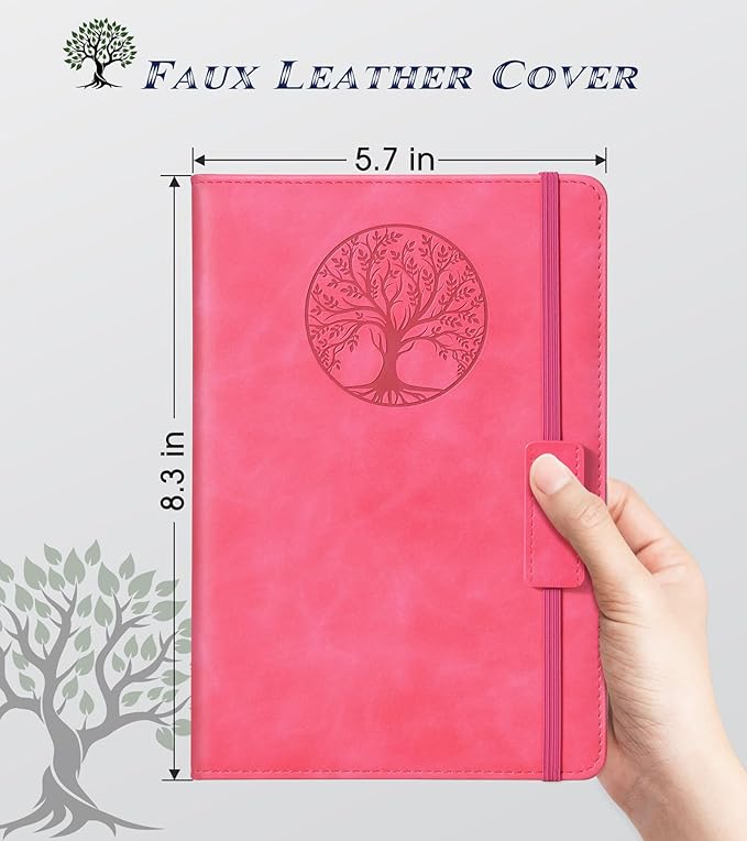Biuwory Lined Journal Notebook for Women Men, 256 Pages A5 Hardcover Leather - Image 2