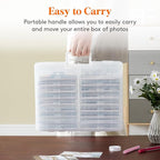 Lifewit 4x6 Photo Storage Box, Plastic Craft Storage Box - Image 8