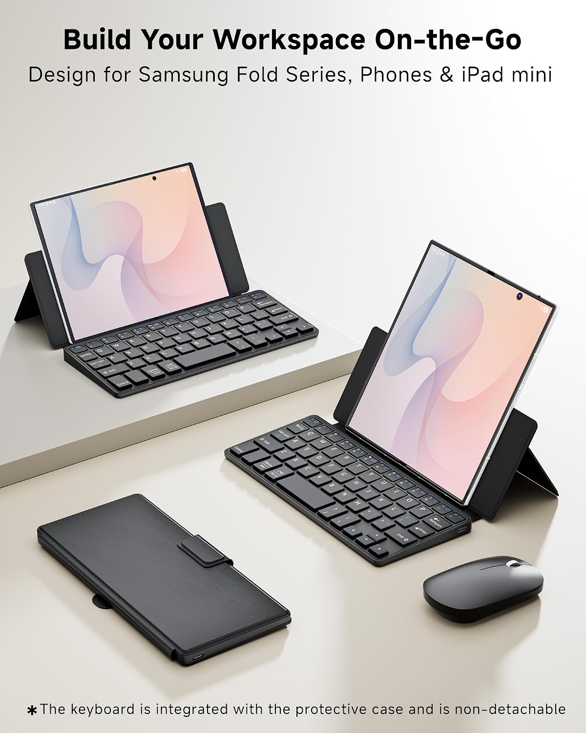 Ultra Compact Keyboard & Mouse for Galaxy Z Fold 8/Fold8 Ultra/7/6/5, Phone