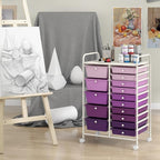 COSTWAY 15-Drawer Rolling Storage Cart, Mobile Utility Cart - Image 9