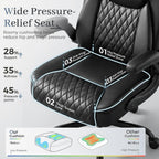 gtpoffice executive office chair with comfortable lumbar support, side view