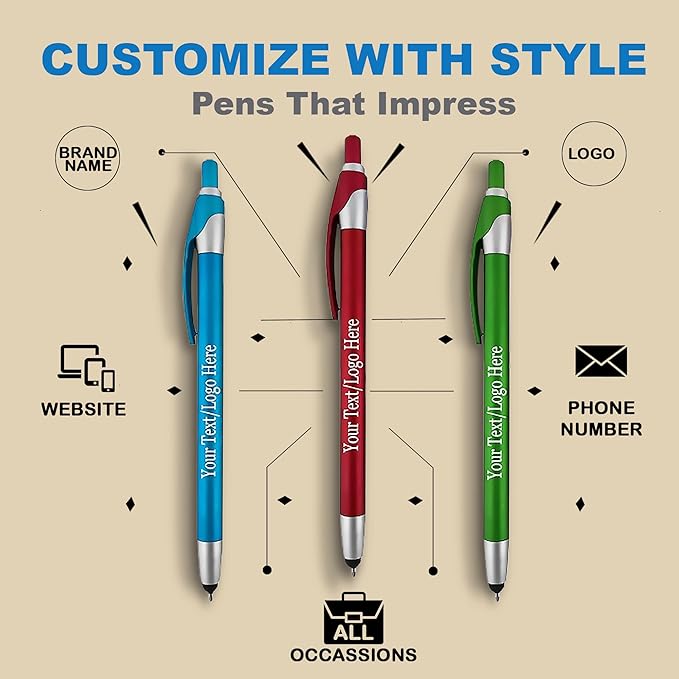 Personalized With your Custom Logo or Text Pens-Pack of 300- - Image 3