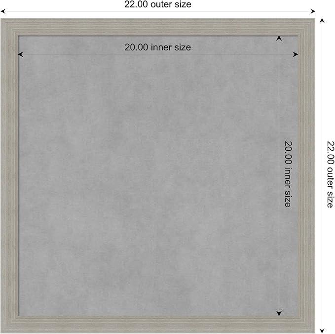 Amanti Art Grey Framed Magnetic Board 22x22 Medium Vision Board - Image 4