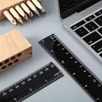 50 Pack Black Plastic Ruler, 12 Inch Standard/Metric Rulers Straight Ruler - Image 5